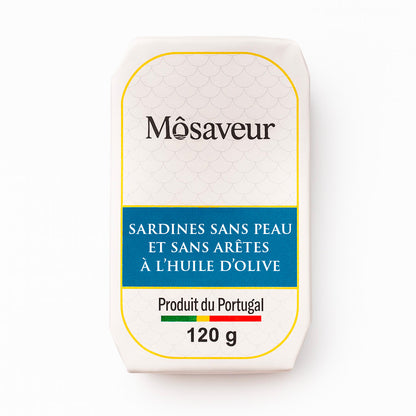 Sardines Sans Peau et Sans Arêtes à l’Huile d’Olive 120 g